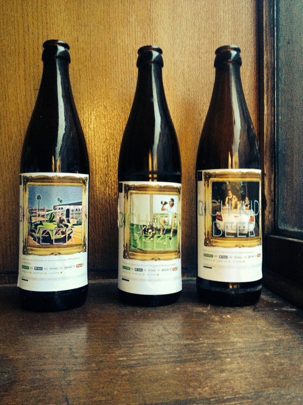 Three bottles on a windowsill